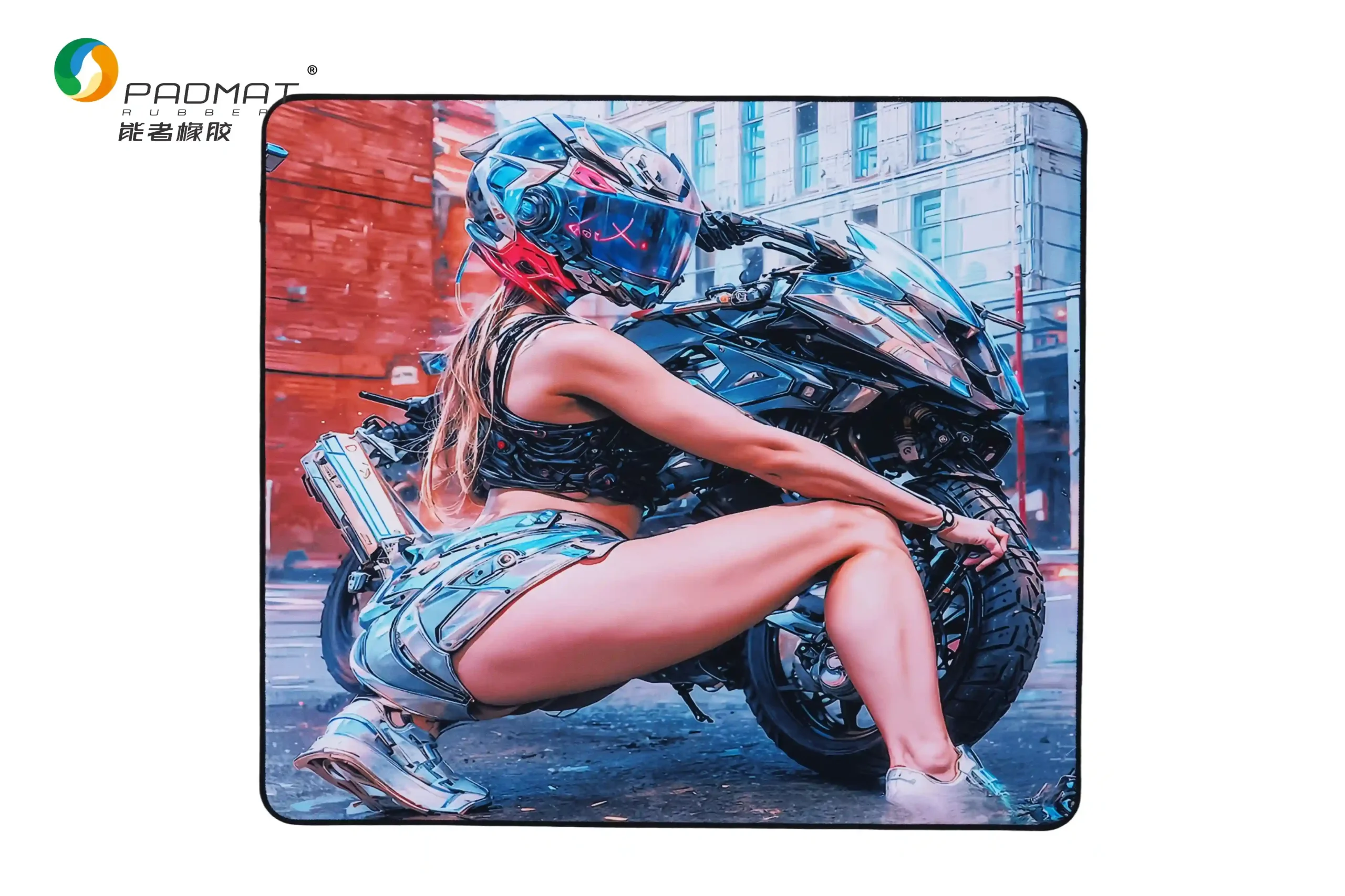 Flying Fox mouse pad with sandy-grain diamond surface, low-friction X/Y tracking, conglomerate-texture natural rubber base, OEM/ODM customization