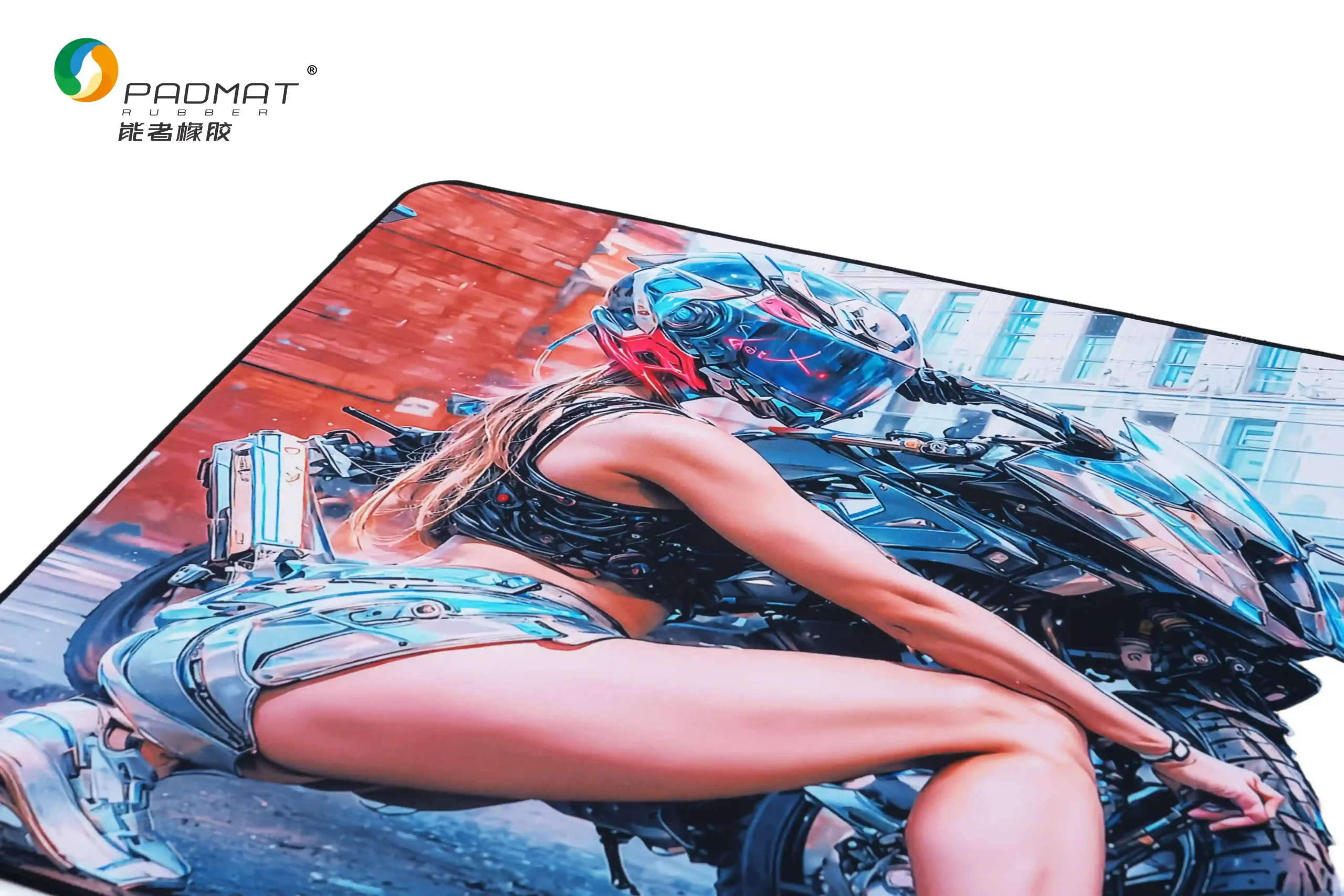Flying Fox mouse pad with sandy-grain diamond surface, low-friction X/Y tracking, conglomerate-texture natural rubber base, OEM/ODM customization