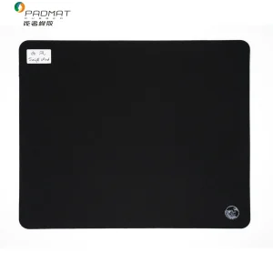 Swift Wind mouse pad full front view showing black fine-texture speed-control surface, label, and white corner logo