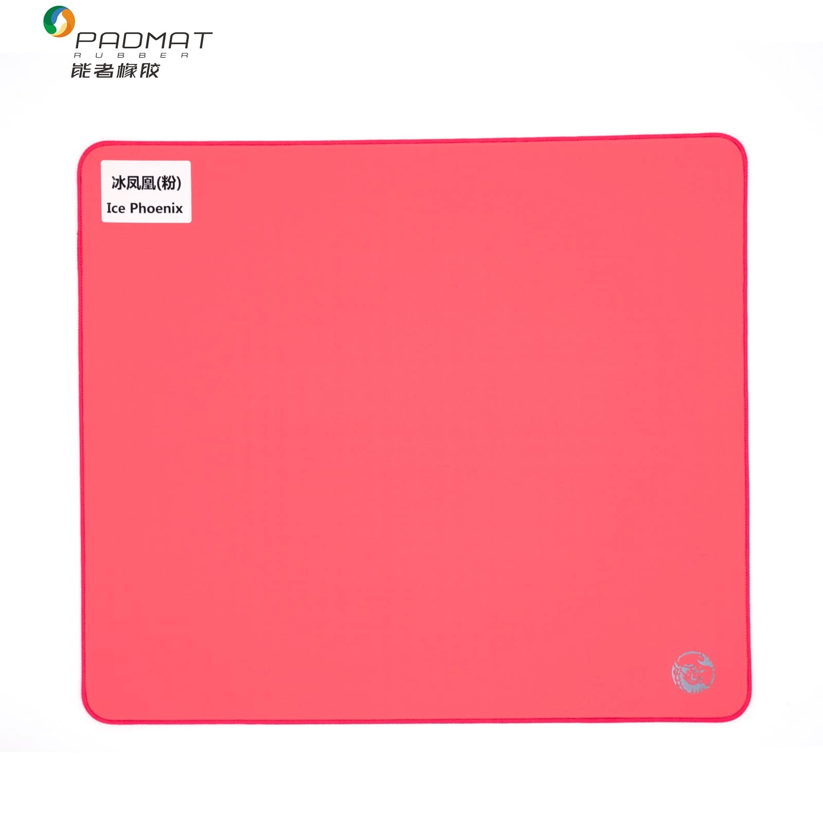 Ice Phoenix mouse pad with extra-dense Lycra woven surface, smooth low-friction glide, Cinnabar-texture natural rubber base, OEM/ODM customization