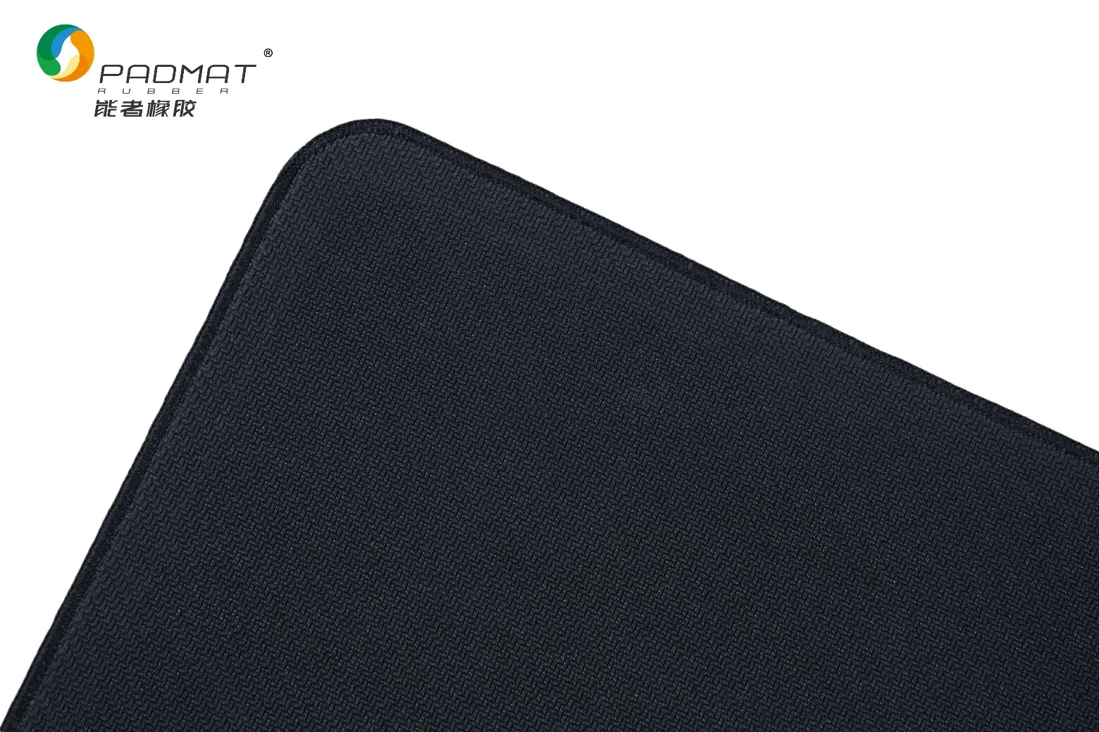 Cloth gaming mouse pad featuring a high-density bright woven fabric surface and natural rubber base for smooth control and stability.
