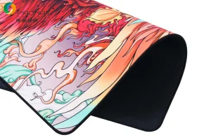 Ice Scorpion speed gaming mouse pad showing ultra‑soft woven fabric texture and comfortable touch feeling