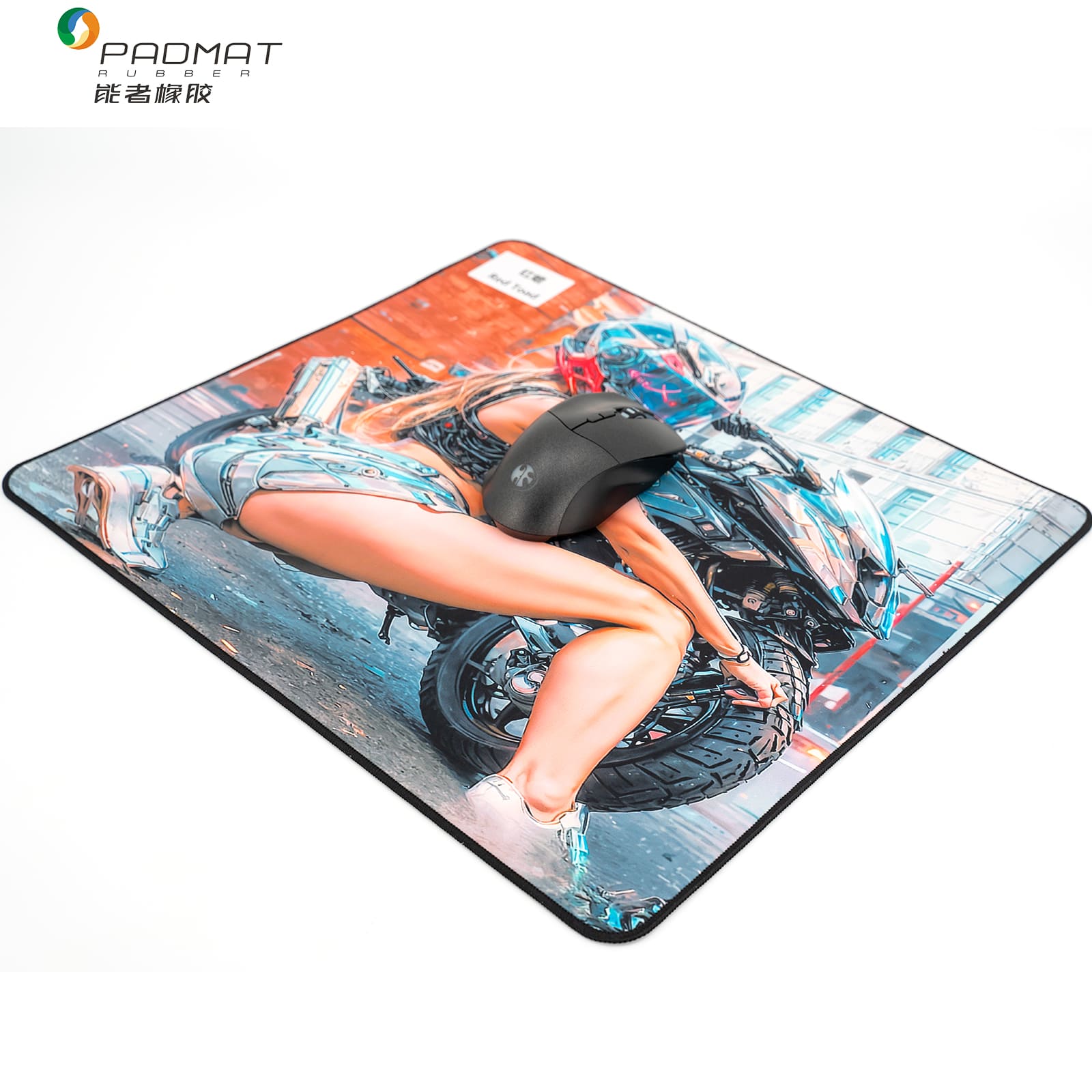 Red Toad Gaming Mouse Pad with Natural Rubber Base - Image 4
