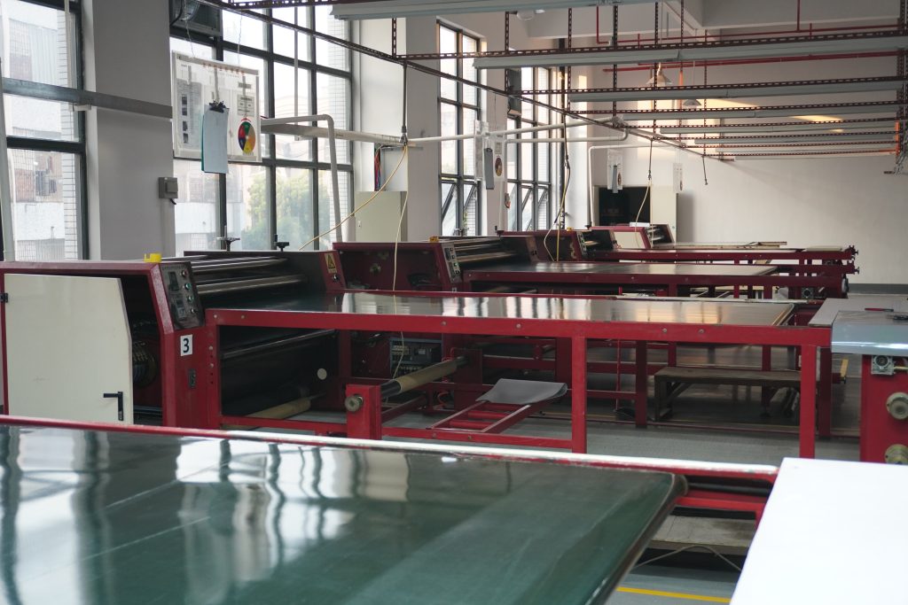 Professional mouse pad manufacturer’s roll material processing equipment for efficient production.
