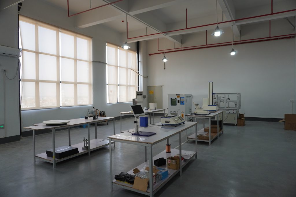 Quality inspection lab of professional mouse pad manufacturer, ensuring strict product testing.