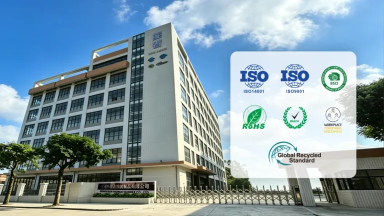 Padmat Rubber custom mousepad factory building with ISO 14001, ISO 9001, BSCI, RoHS, GRS and other certifications