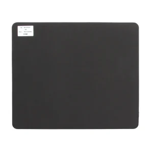 Black Horse gaming mouse pad in solid black with high-density fiber surface and product label, designed for smooth mouse glide.