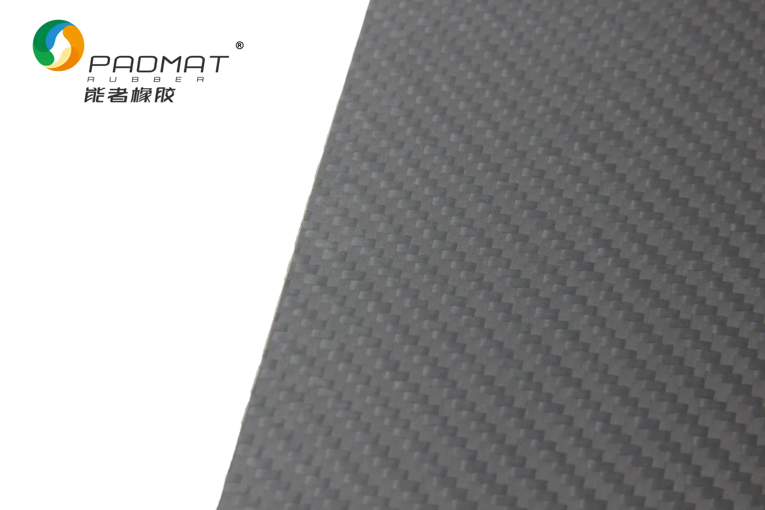Ultra close-up of Carbon Fiber gaming mouse pad showing high-end carbon fiber twill and plain weave texture with frosted coating and fine sand feel.